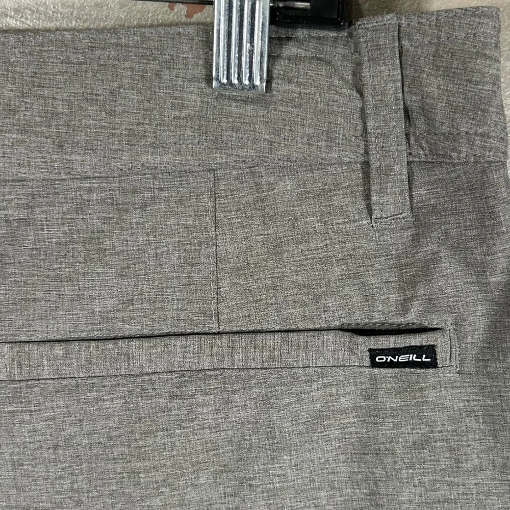 ONeill Hybrid Mens Grey Heathered Stretch Boardshorts Walk Shorts Size 34